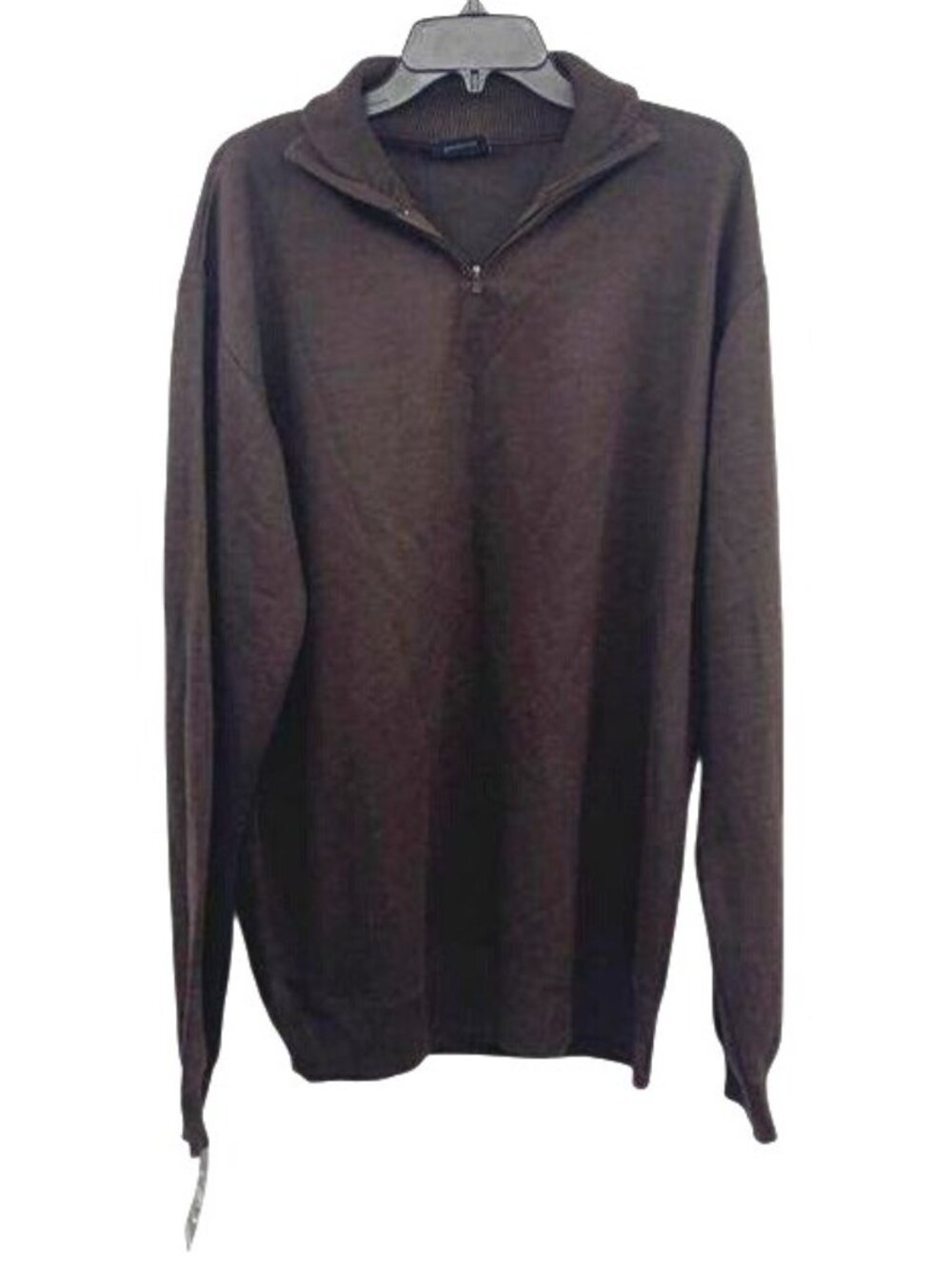 Real Essentials Dark Brown Men's 1/4 Zip Sweater NWT Size 3XL